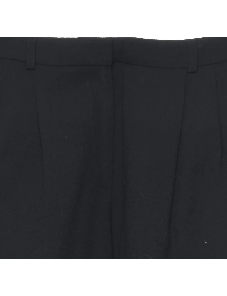 100% Wool Black Classic Trousers - W29 L28