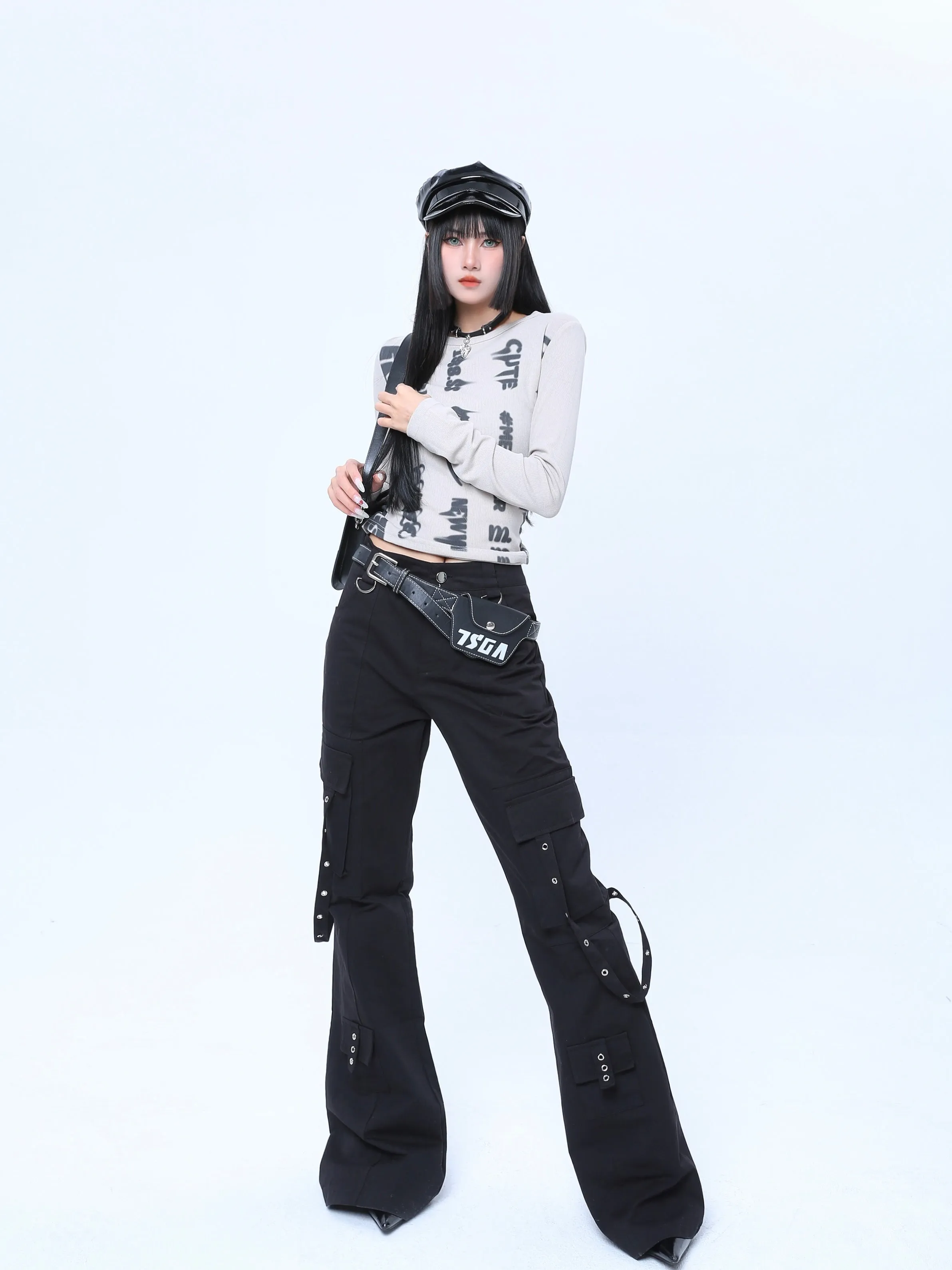 【24s Mar.】Black Street Chic Utility Pants