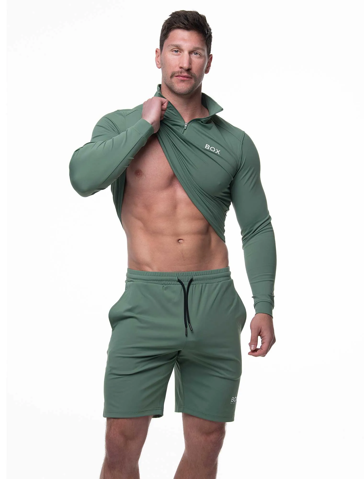 Active Panelled Sports Shorts - Green