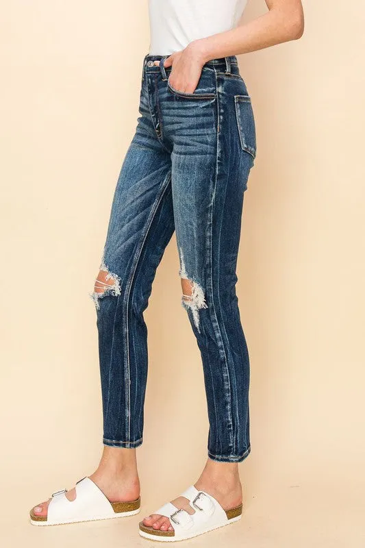 Alisha High Rise Cigarette Fit Jeans