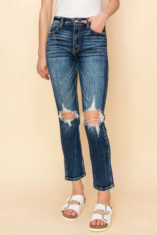 Alisha High Rise Cigarette Fit Jeans