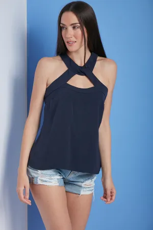 Always Your Girl Mari Crossover Neck Top