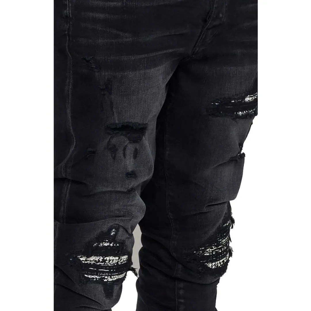 Amiri Boucle MX1 Aged Black Jeans