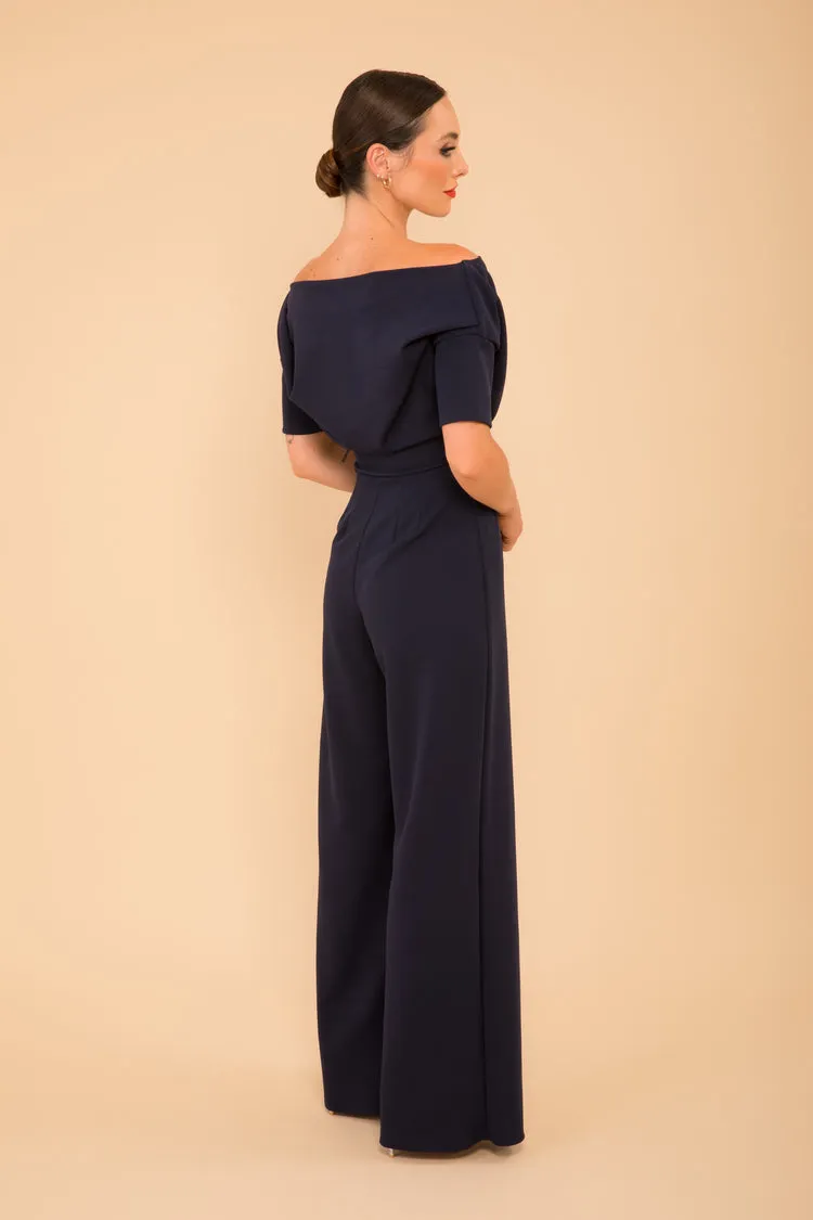 Atom label lima navy jumpsuit