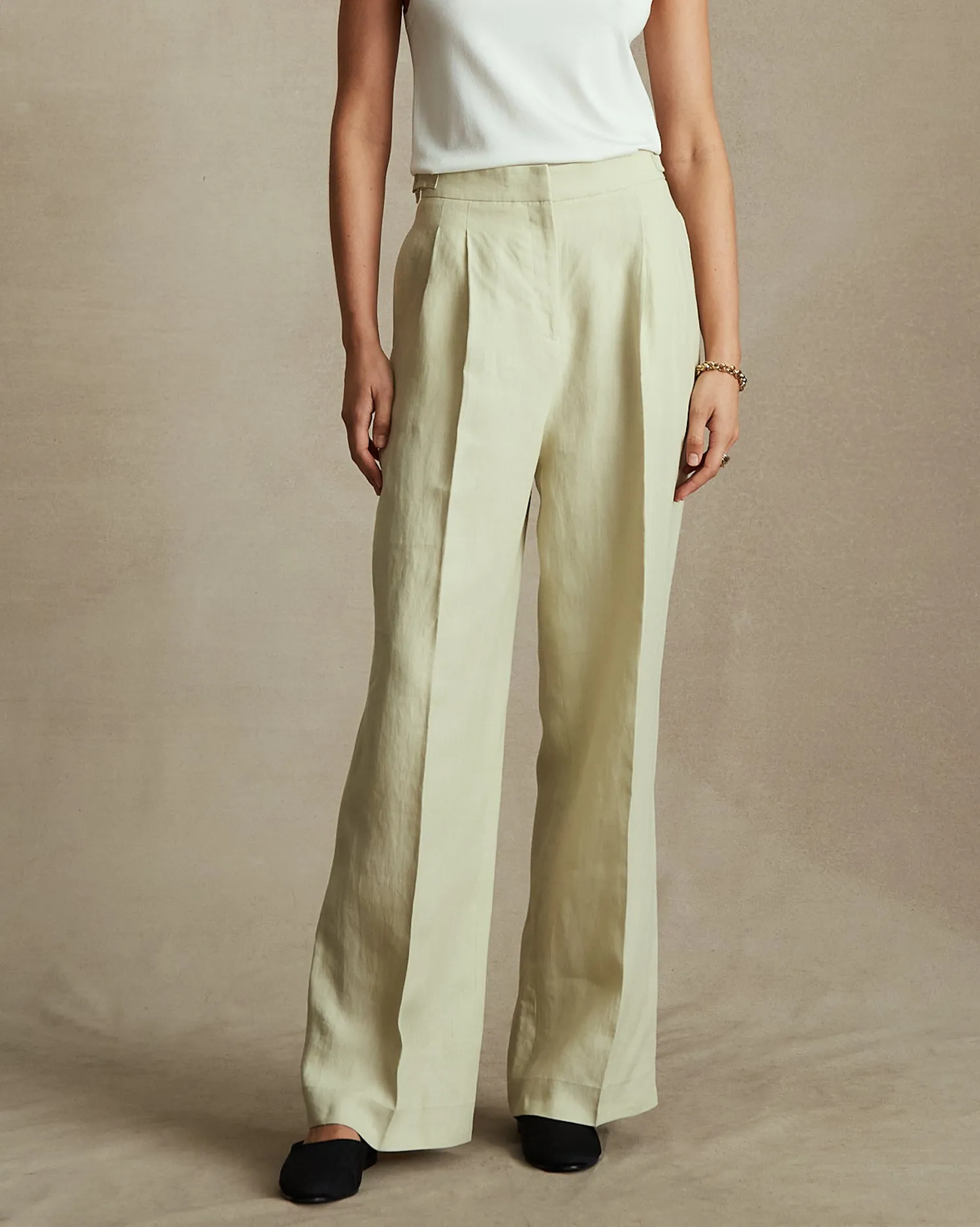 Beige Linen Perriand Trousers