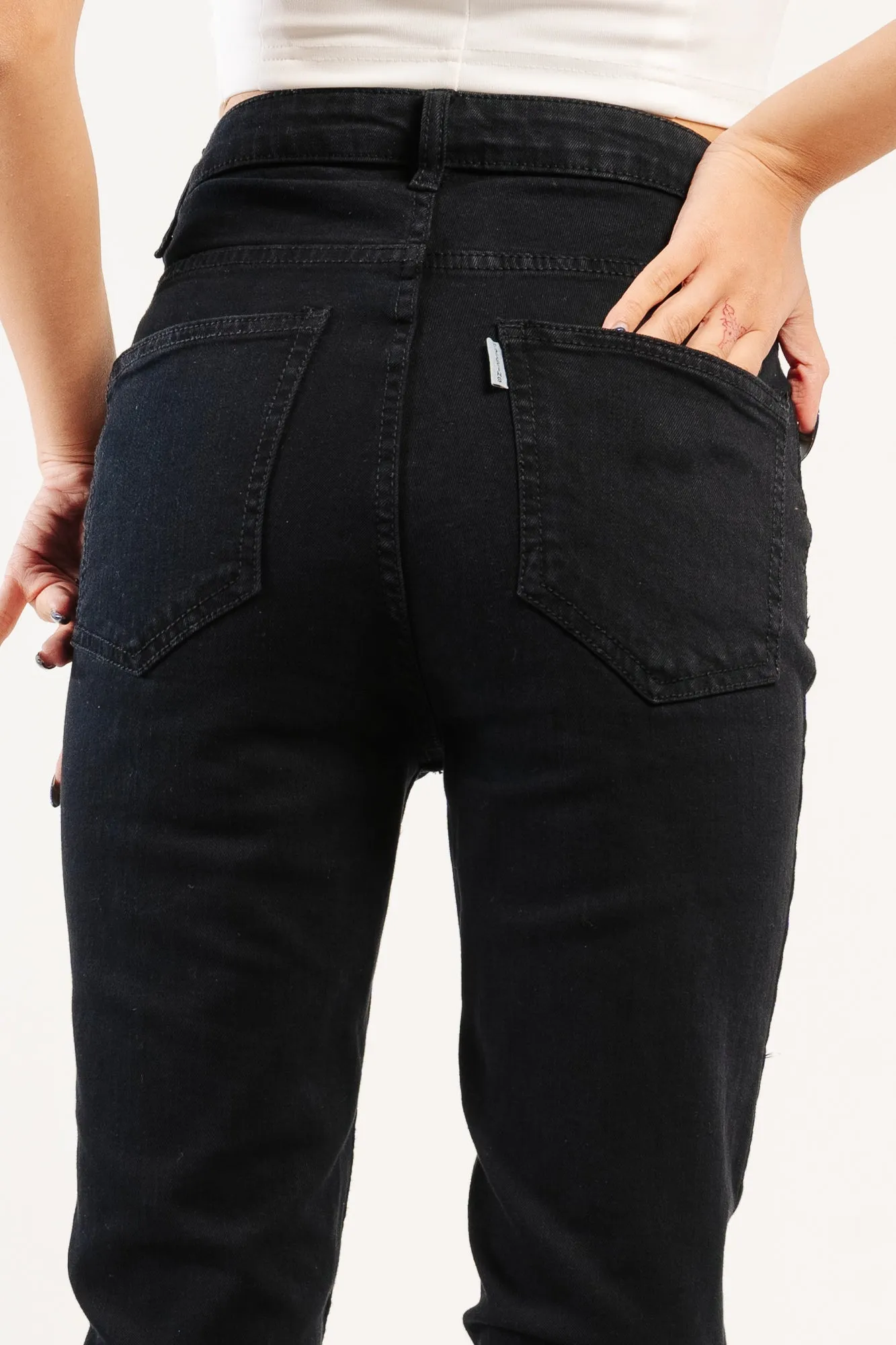 Black Thread Skinny Jeans