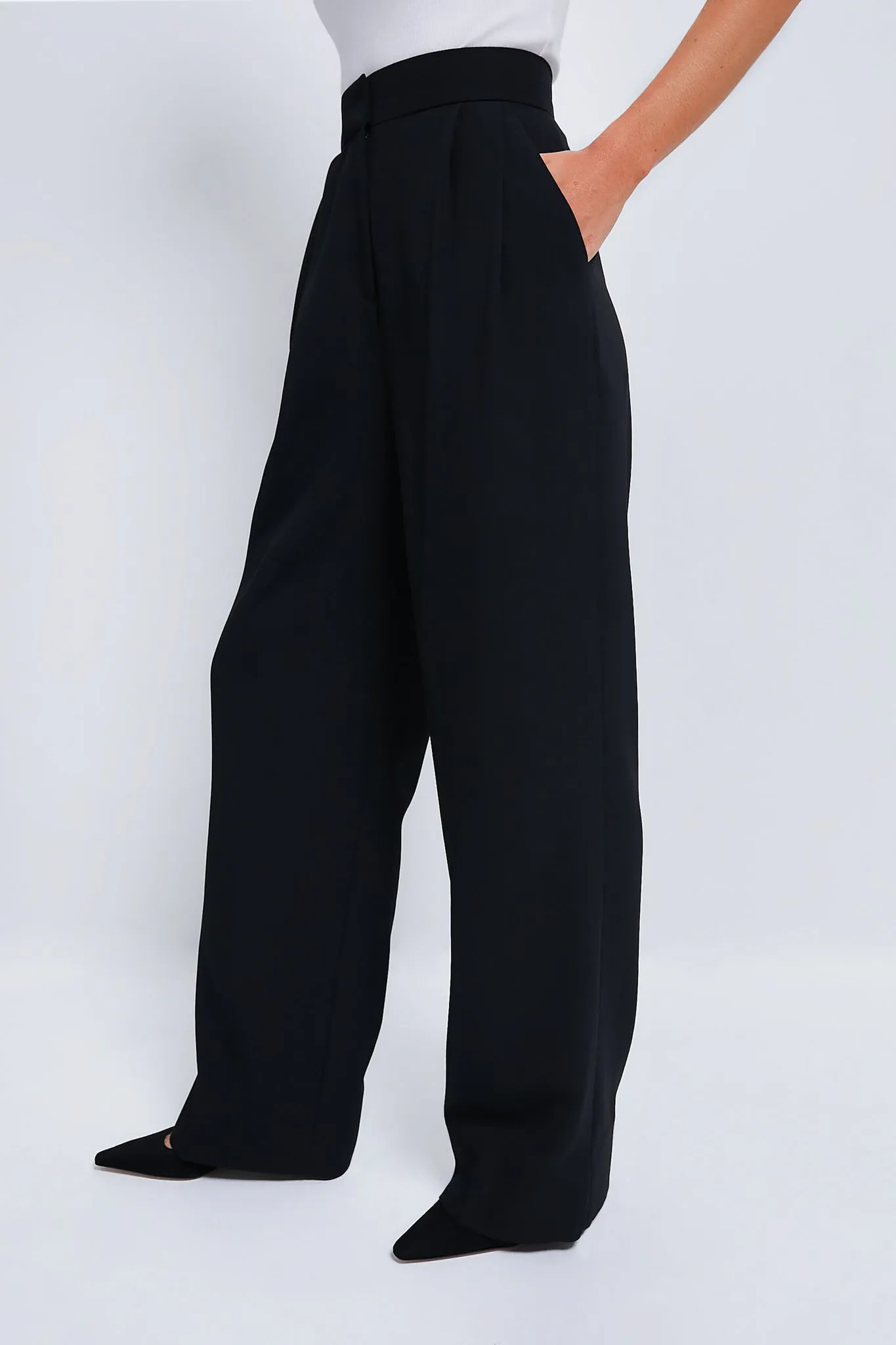 Black Wide Leg Trousers