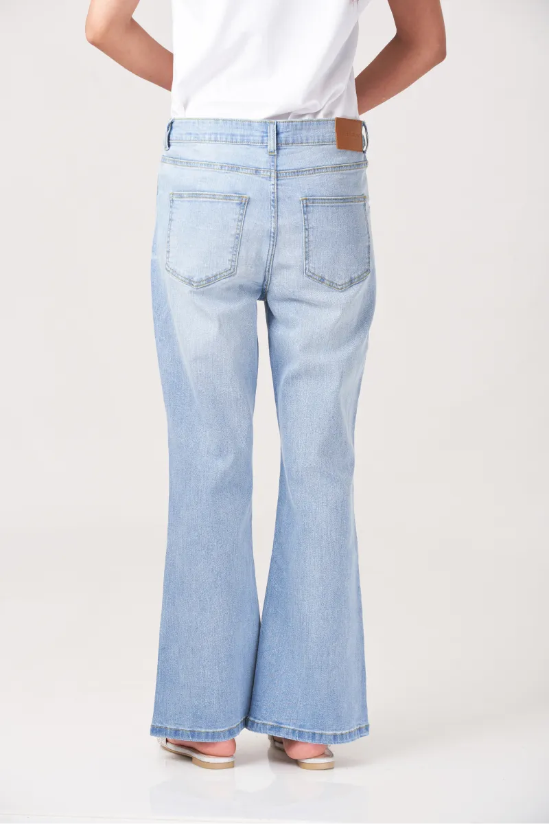 Blue Boot Leg Women Jeans