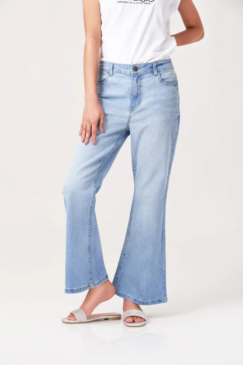 Blue Boot Leg Women Jeans