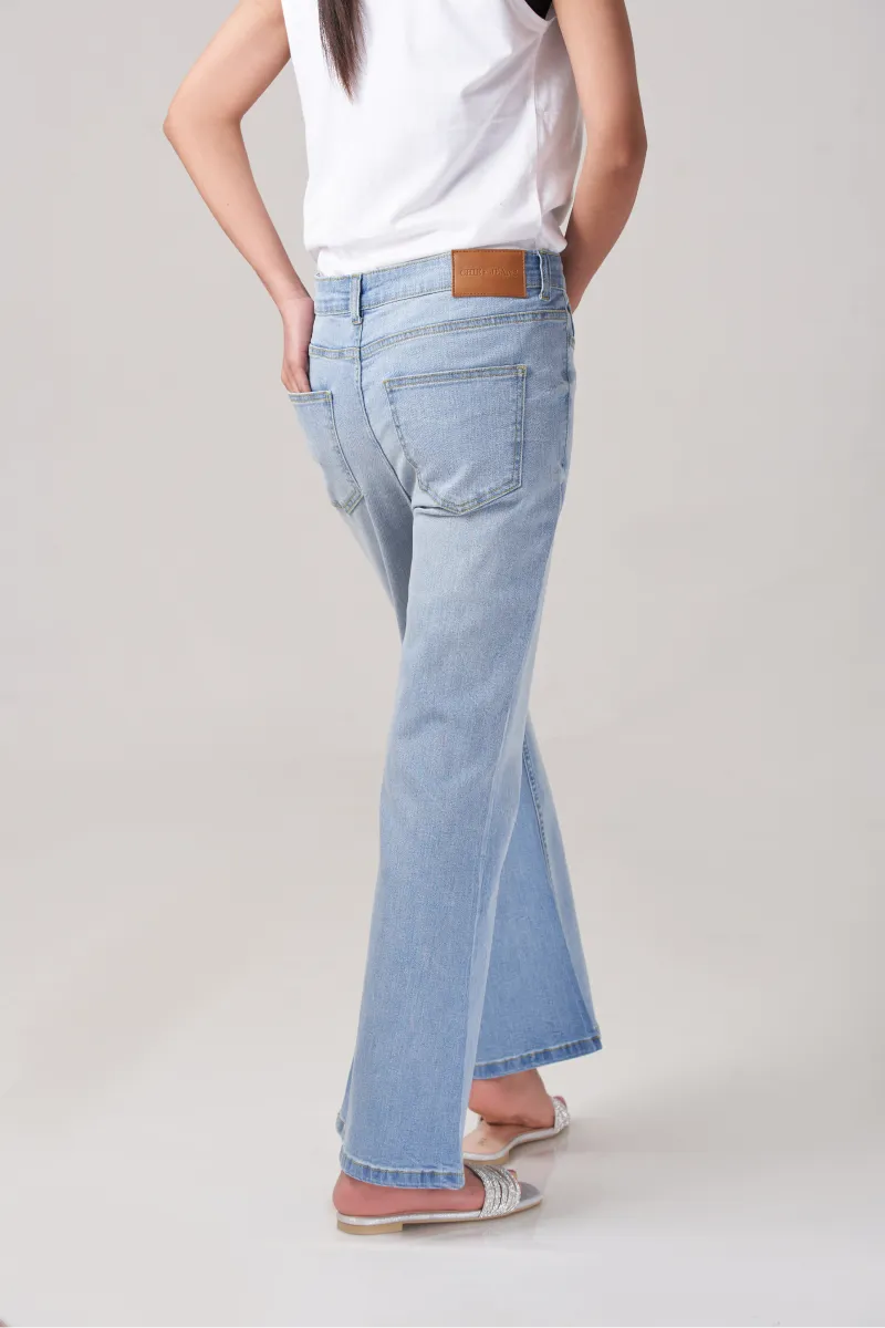 Blue Boot Leg Women Jeans