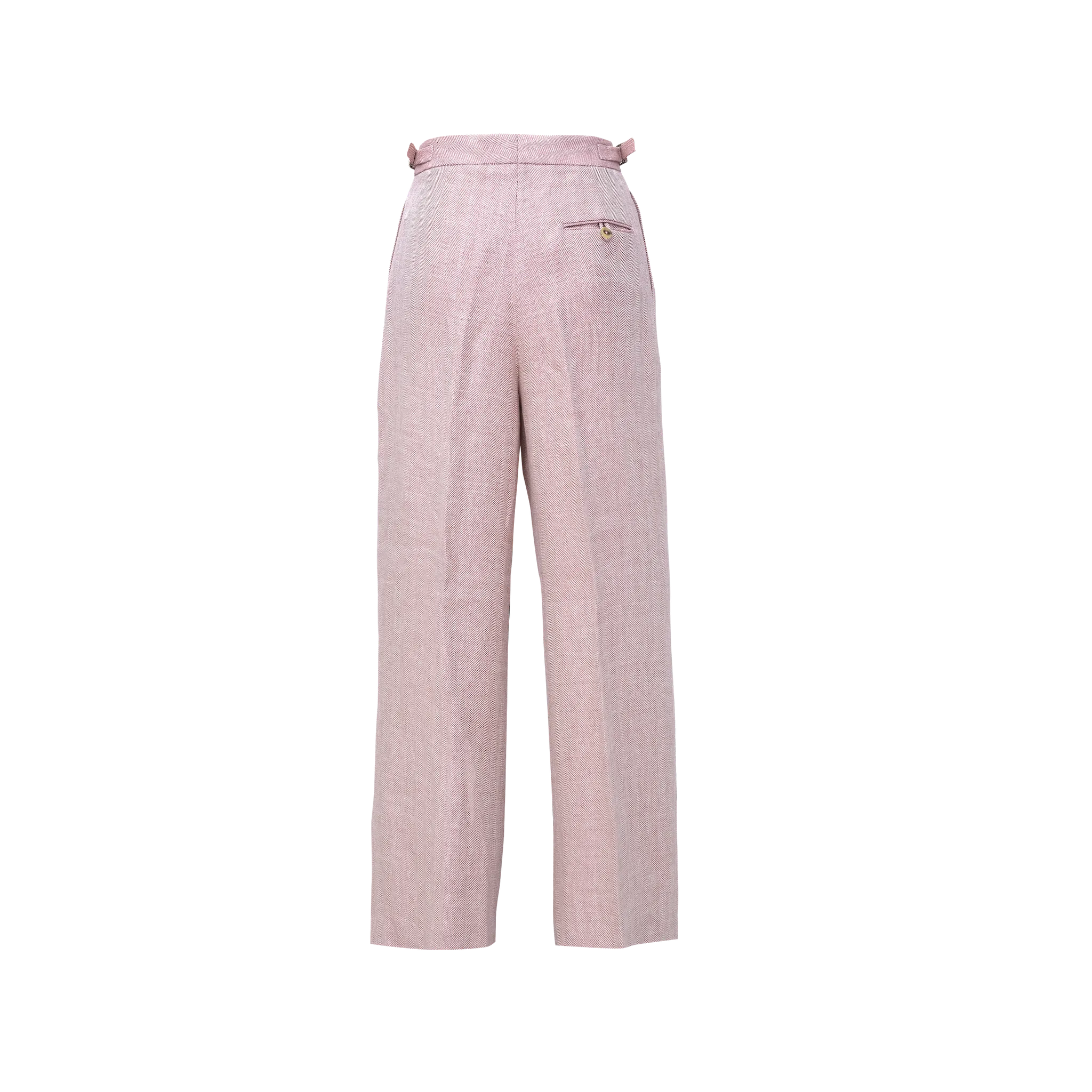 Blush Herringbone Perriand Trousers