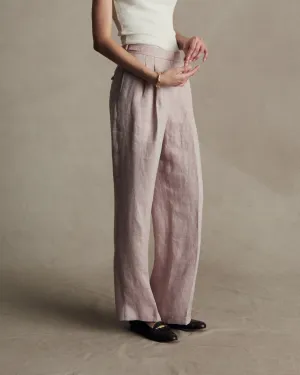 Blush Herringbone Perriand Trousers