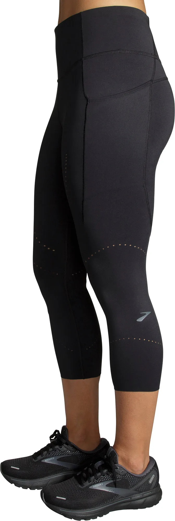 Brooks Method 3/4 Capri Womens Running Tights - Black