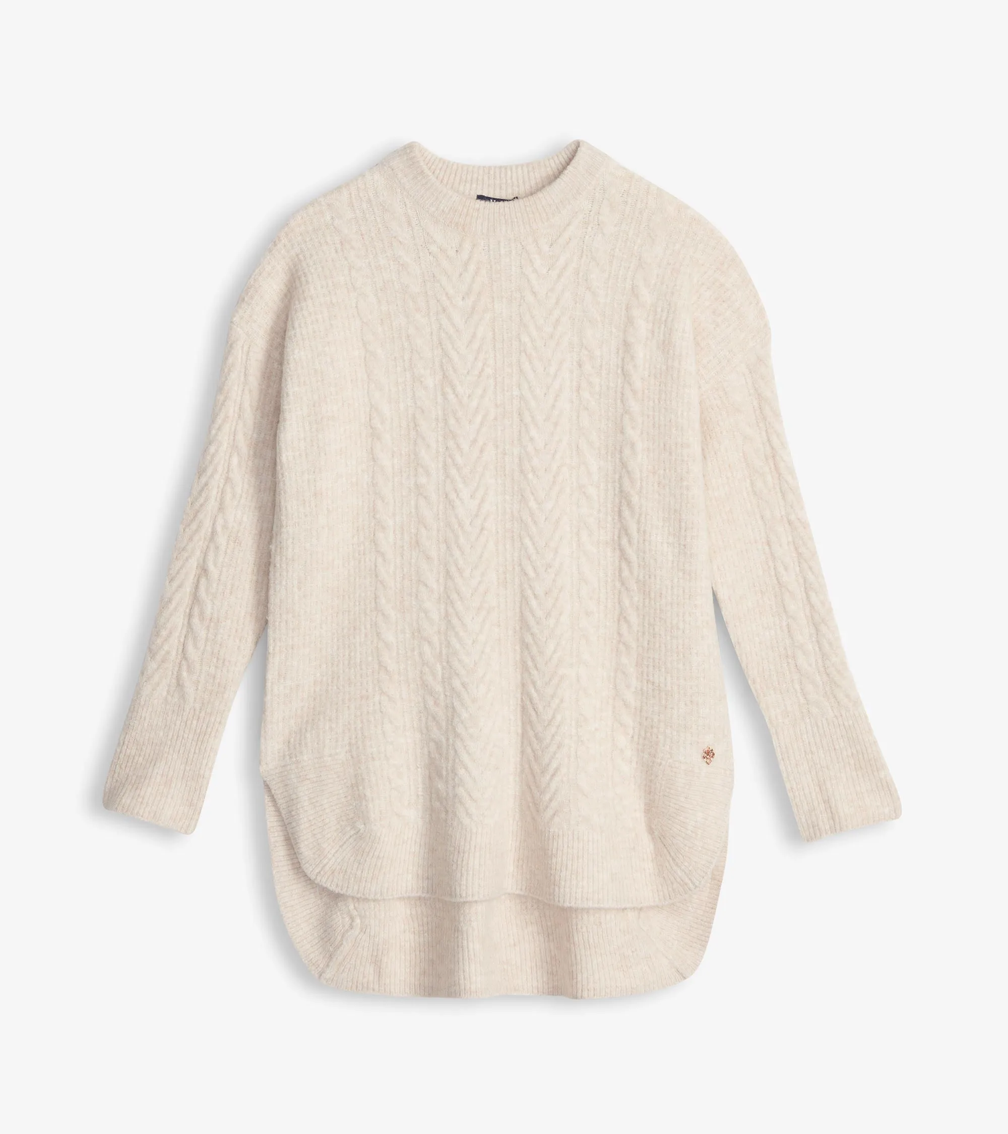 Cable Knit Tunic - Oatmeal Heather