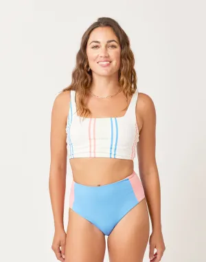 Carve Designs Erin Colorblock Bottom - Bluebay/Grapefruit FINAL SALE