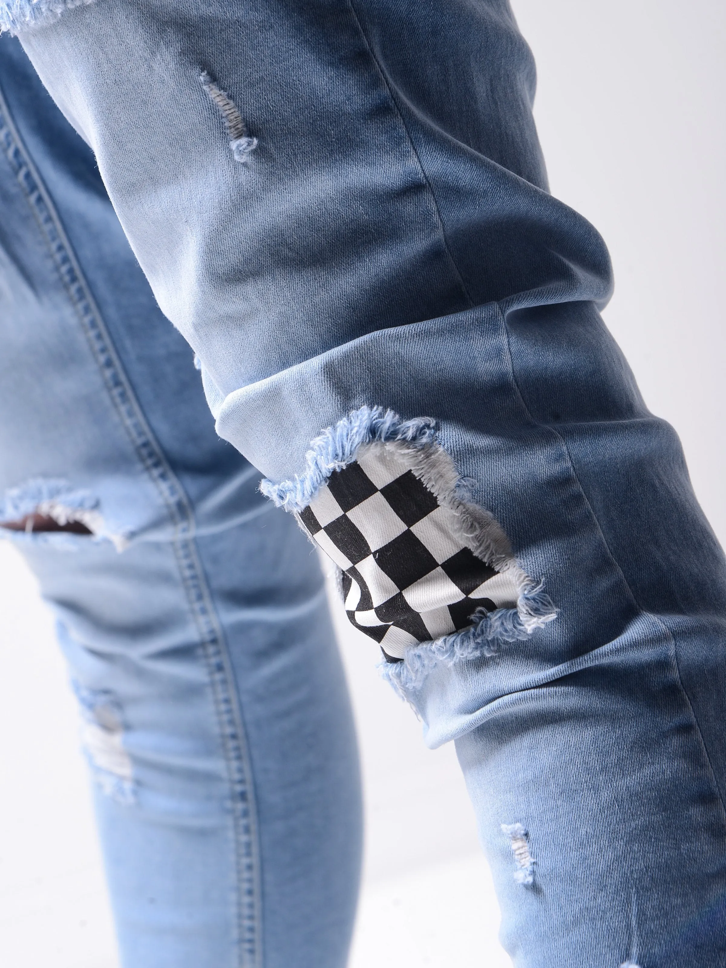 Checkered Jeans