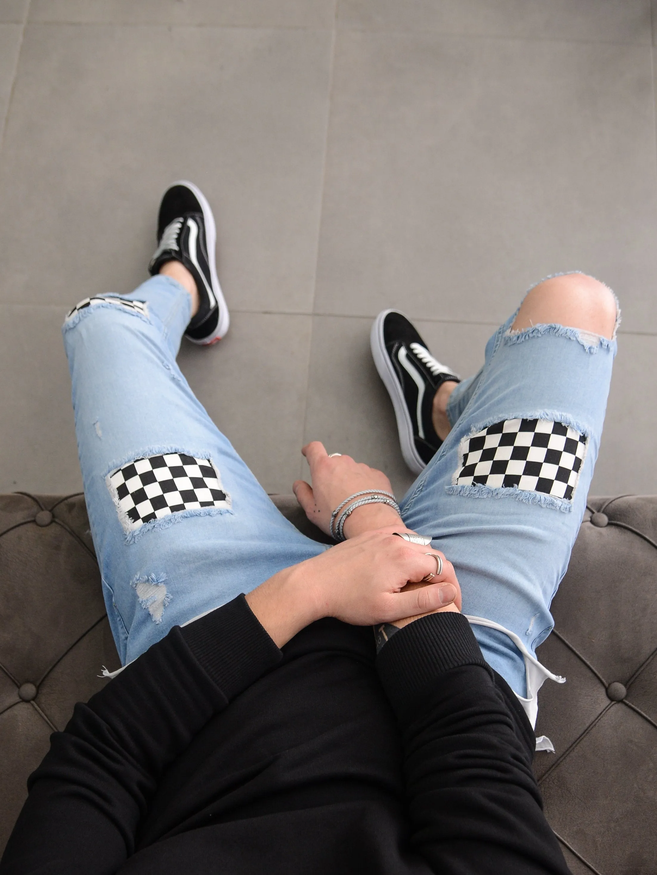 Checkered Jeans