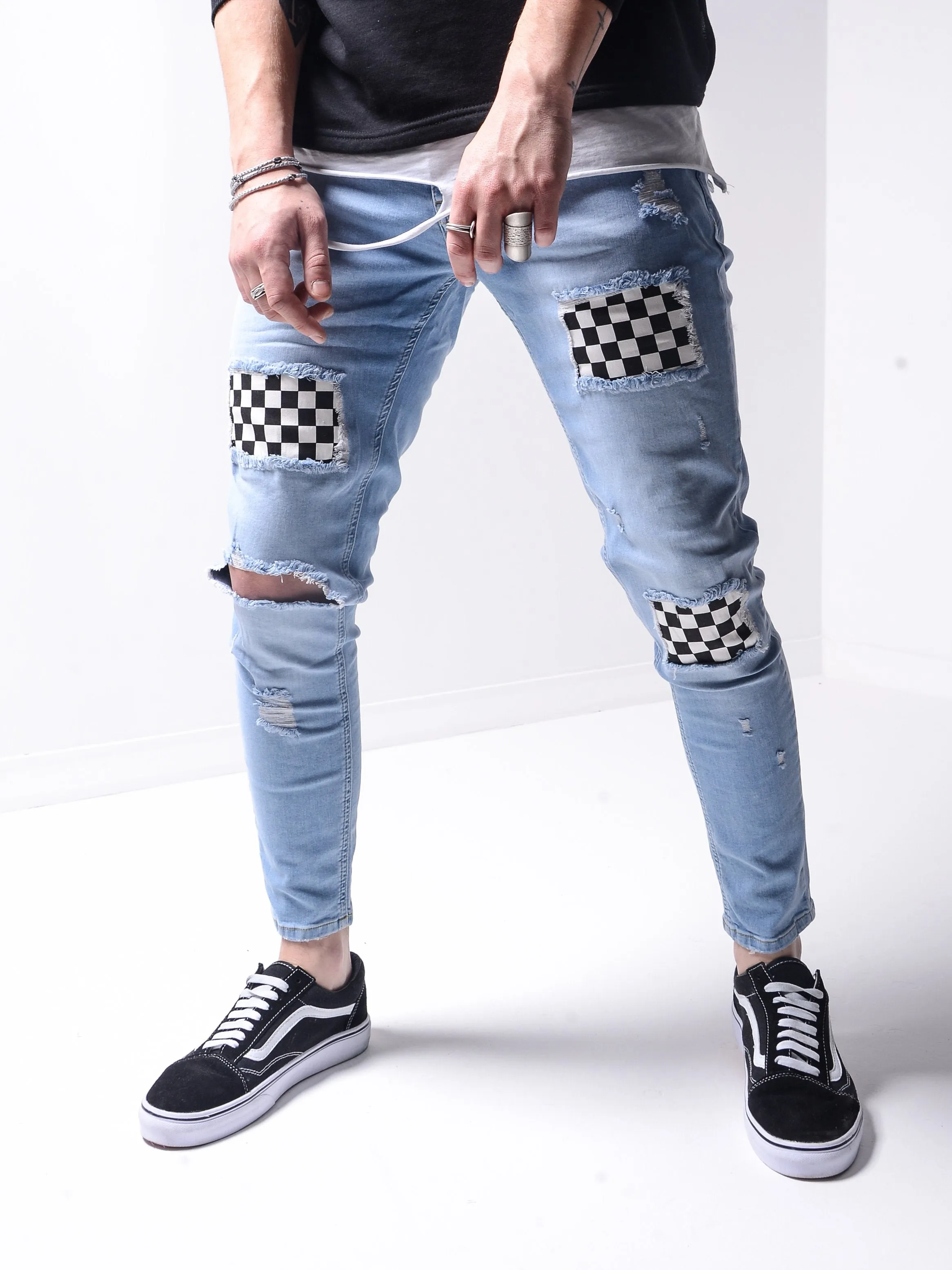 Checkered Jeans