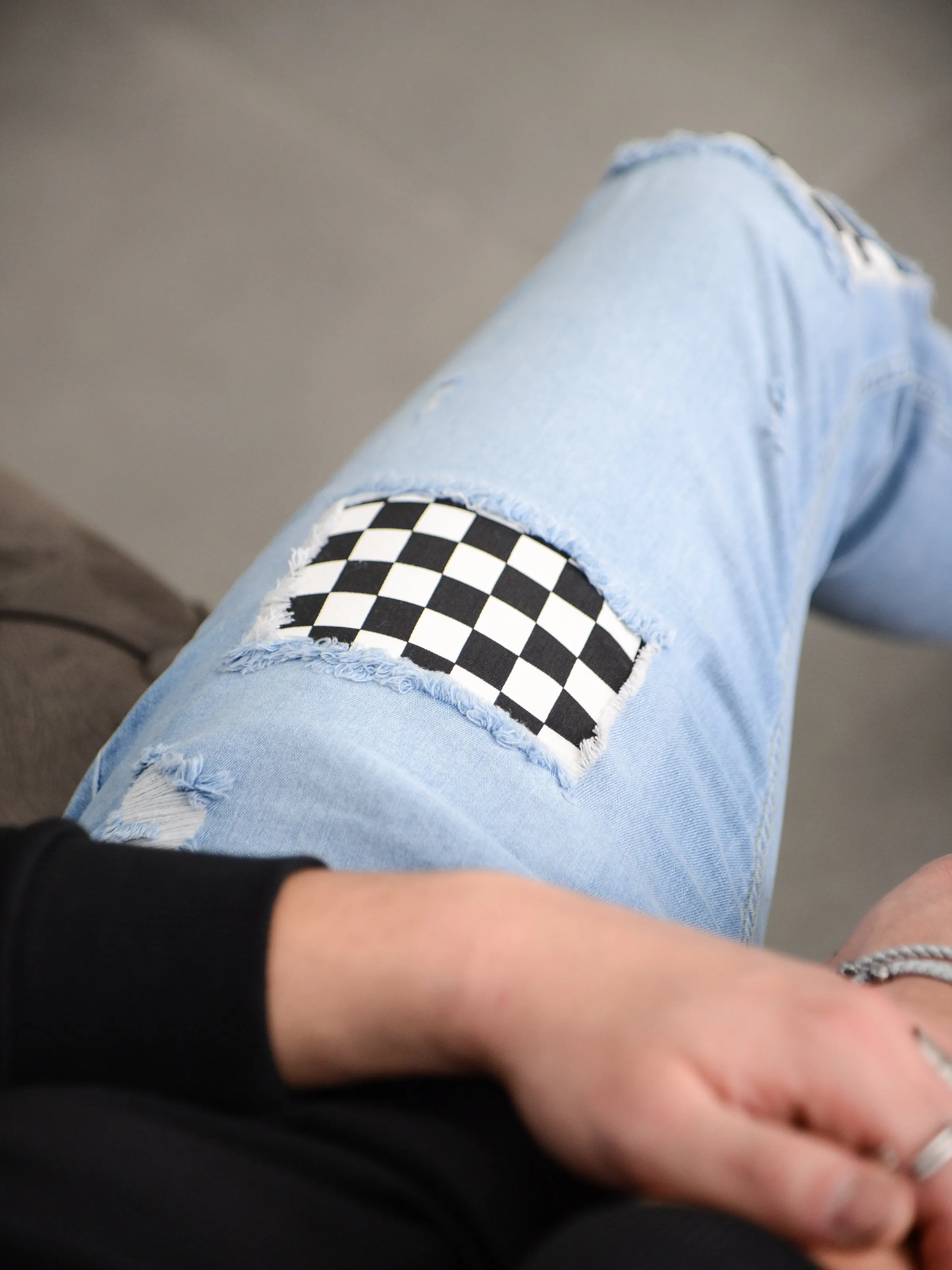 Checkered Jeans