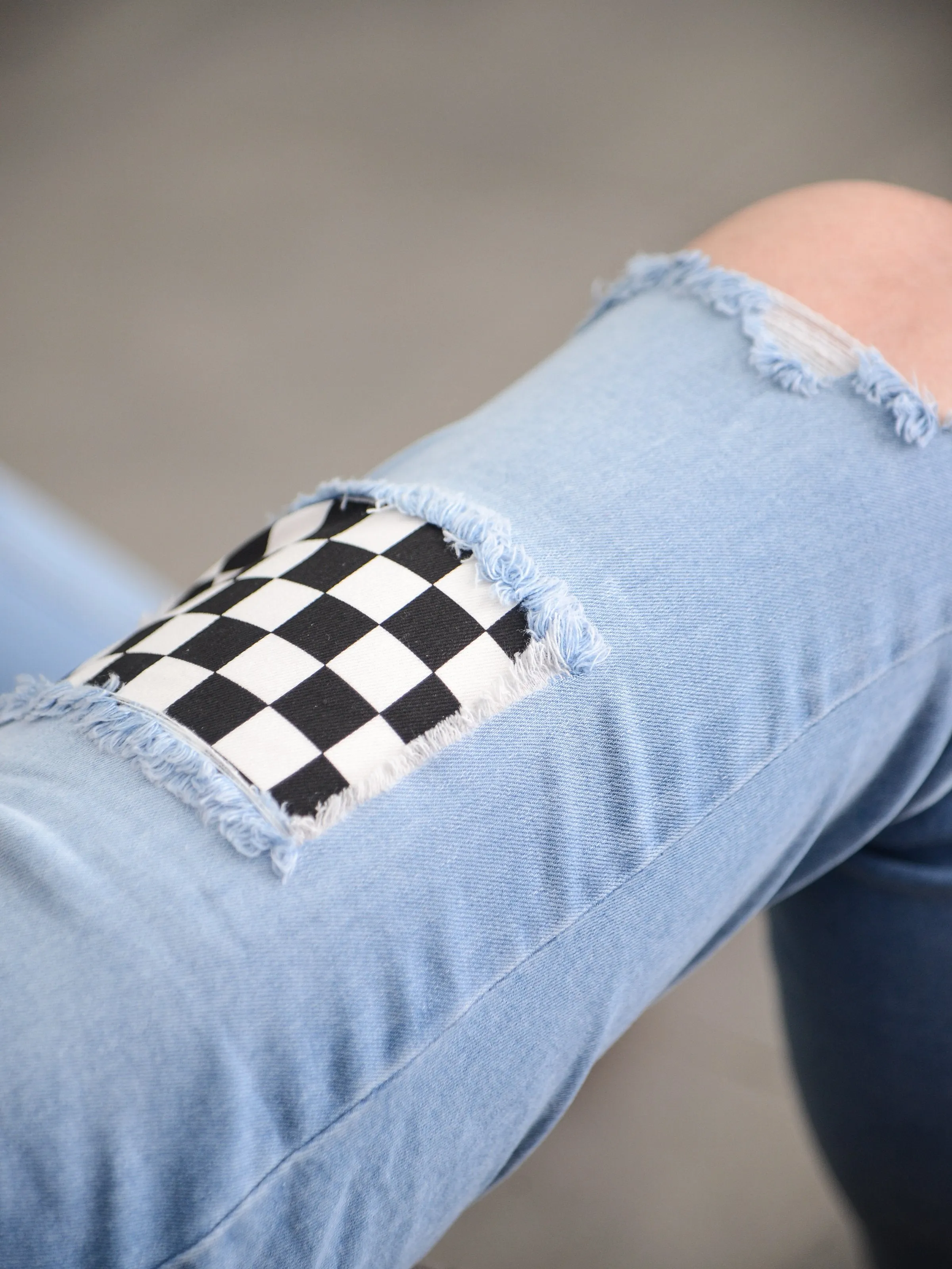 Checkered Jeans