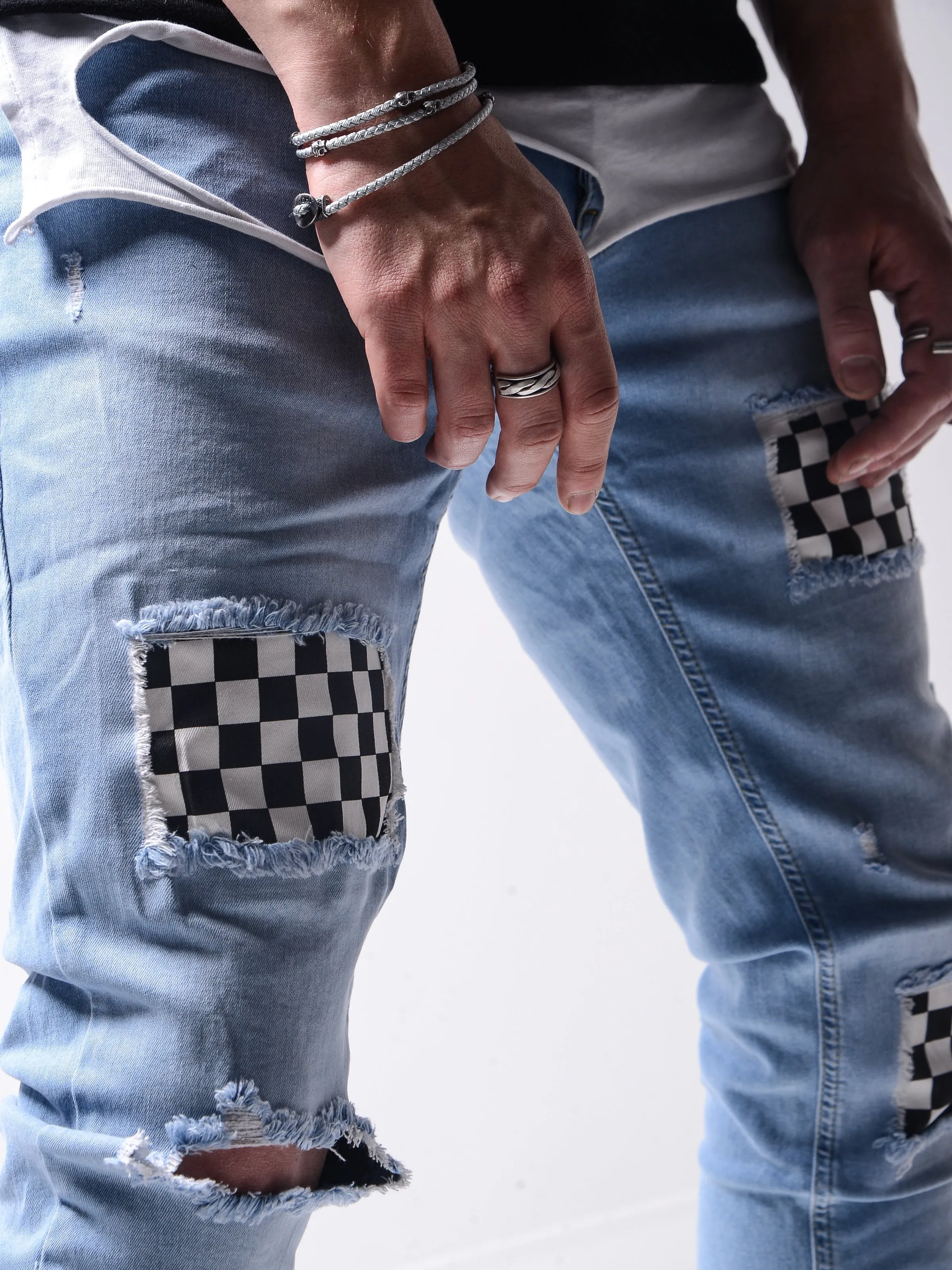 Checkered Jeans