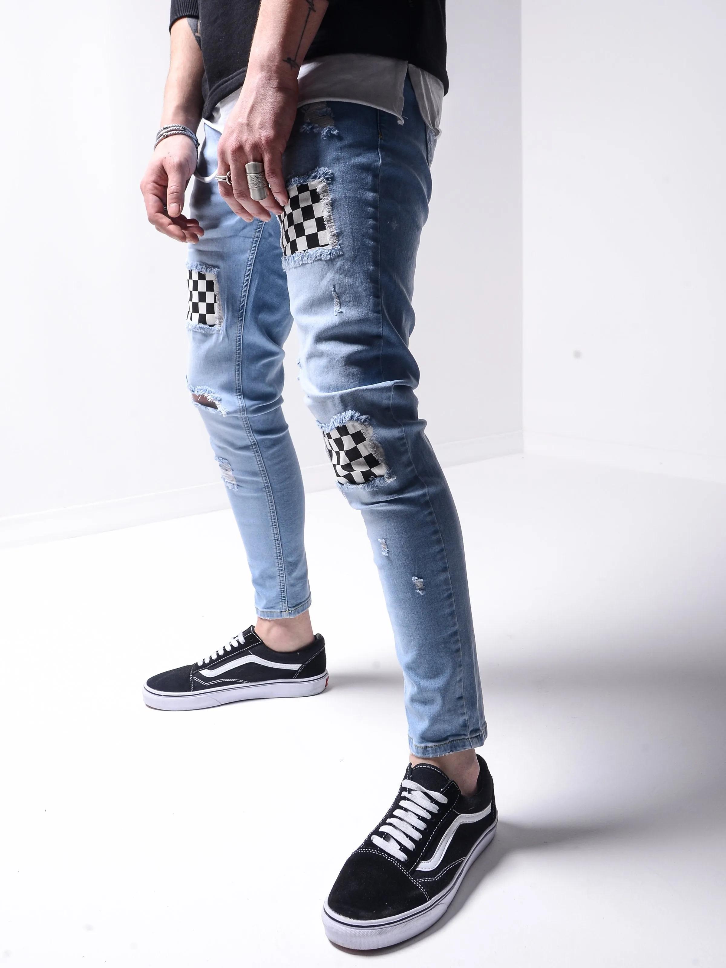 Checkered Jeans