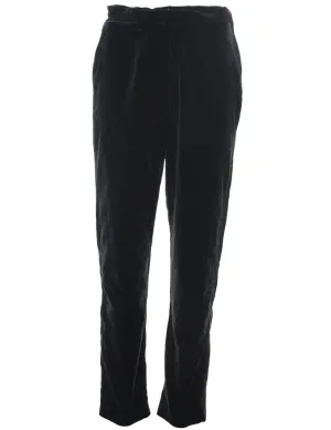 Classic Black Velvet Trousers - W27 L30