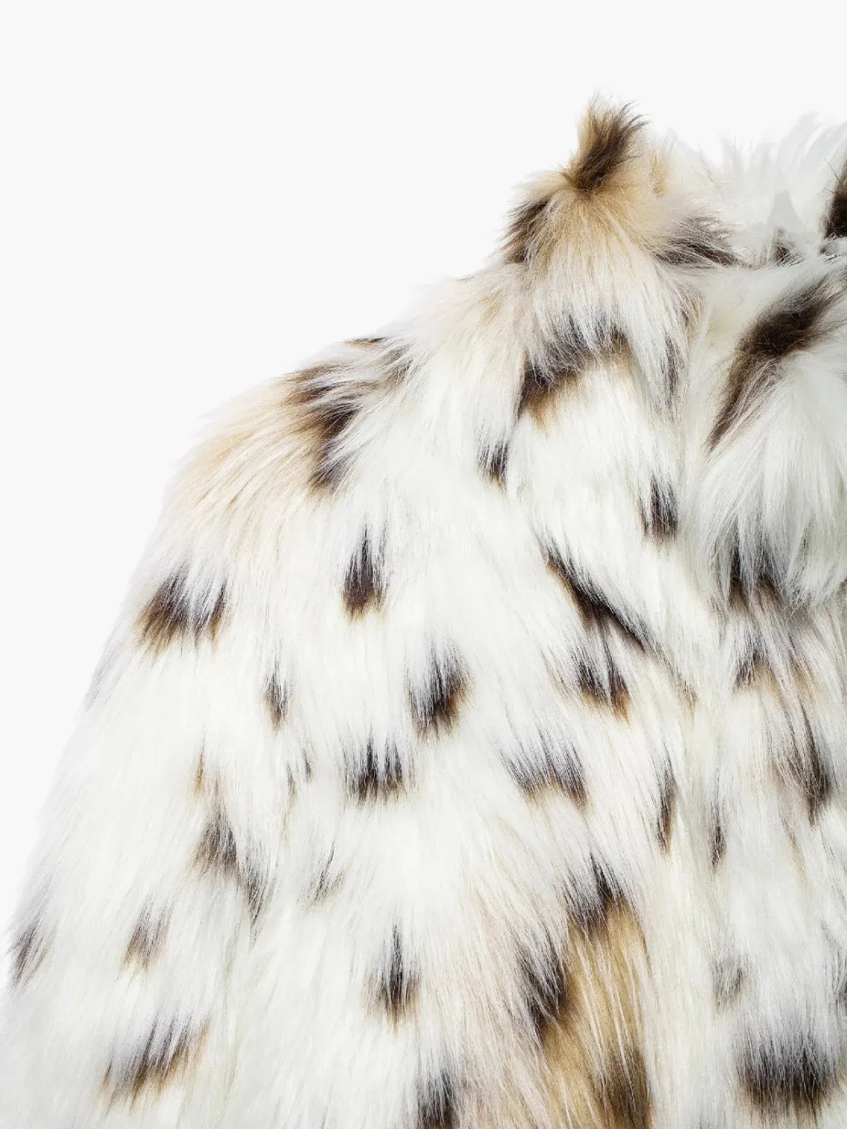 Cropped Leopard Faux Fur Jacket