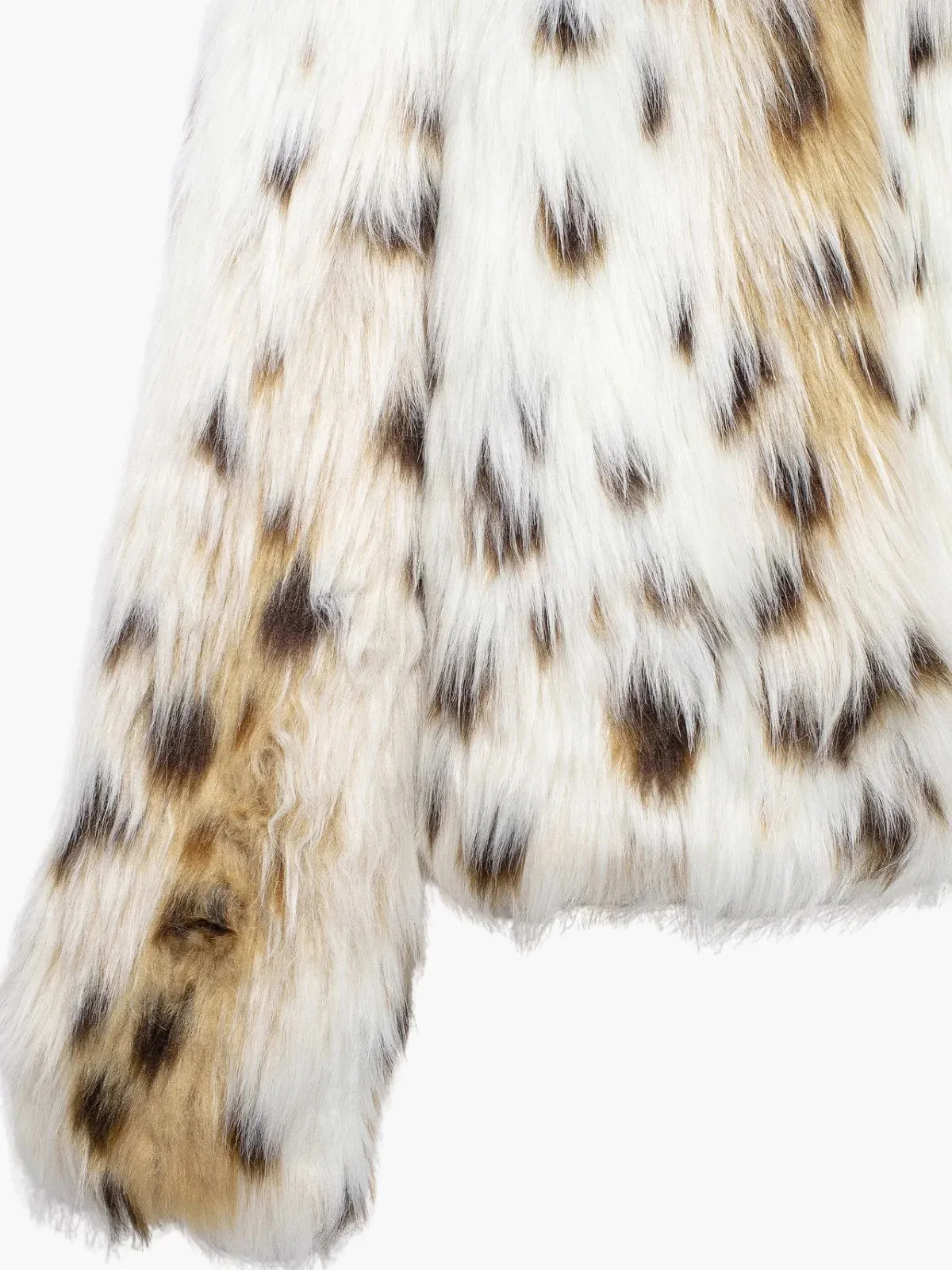 Cropped Leopard Faux Fur Jacket