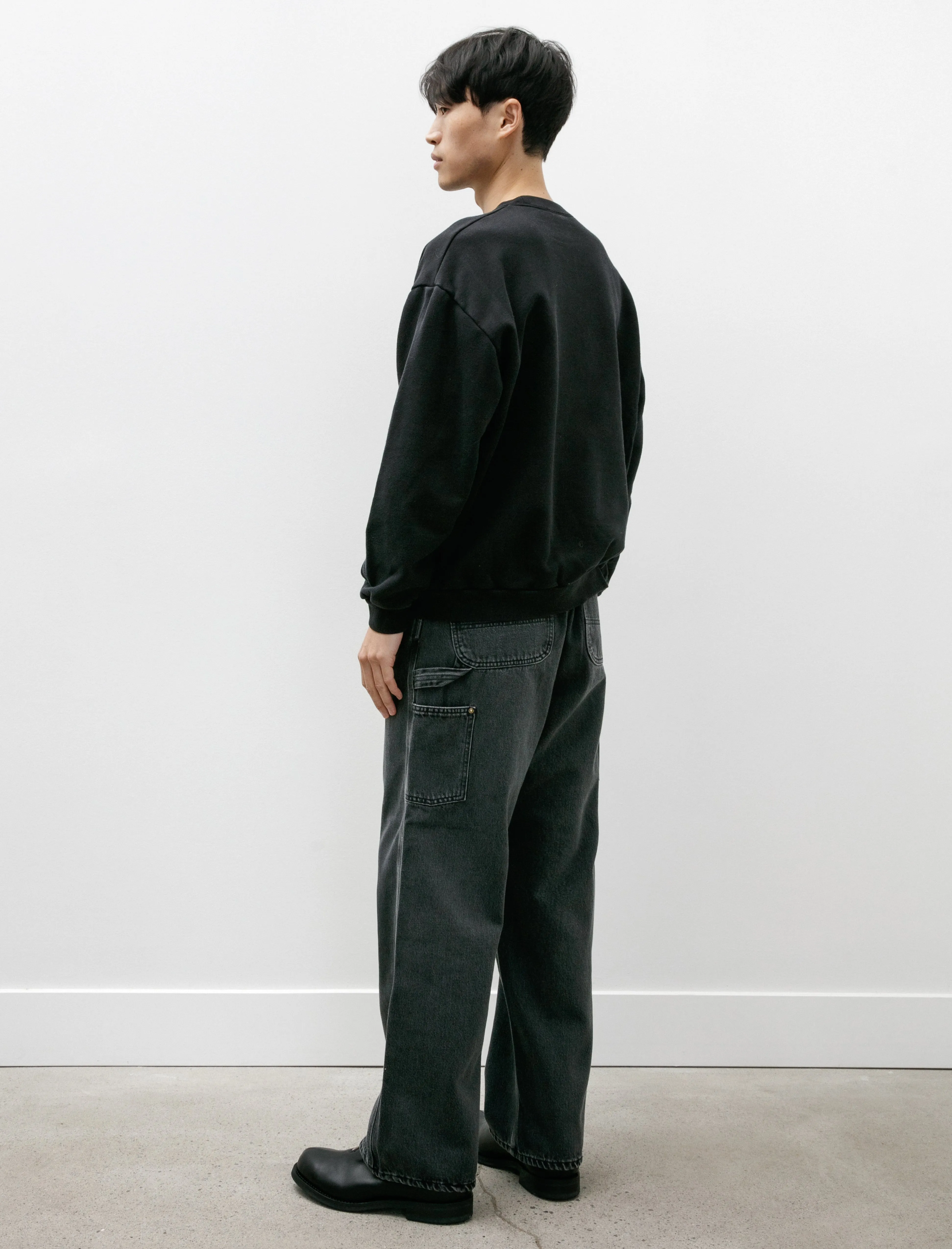 Dad's Fit Painter Pants Stone Denim Black