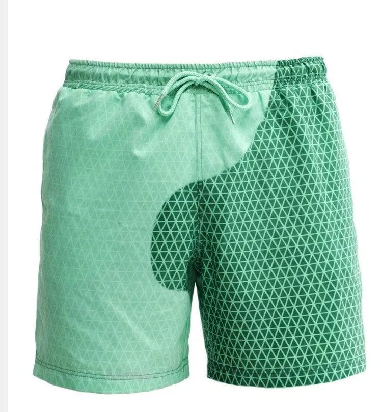 Discoloration In Water  Beach Sports Fitness Shorts  Quick-Drying Swimming Trunks  Temperature Change