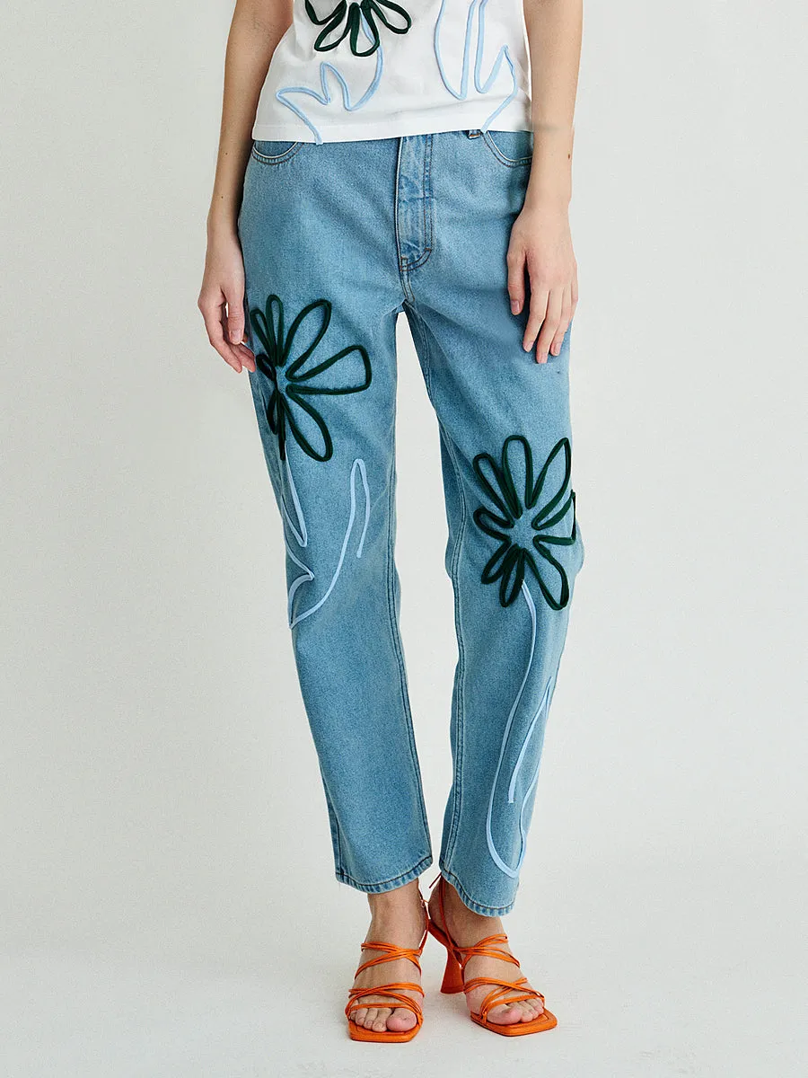 Fauna High Waisted Organic Mom Fit Jeans