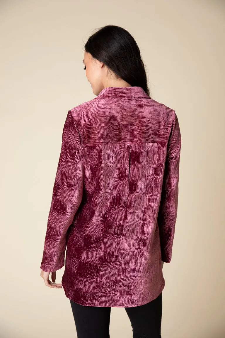 Habitat 54740 Crinkle Velvet Shirttail Tunic