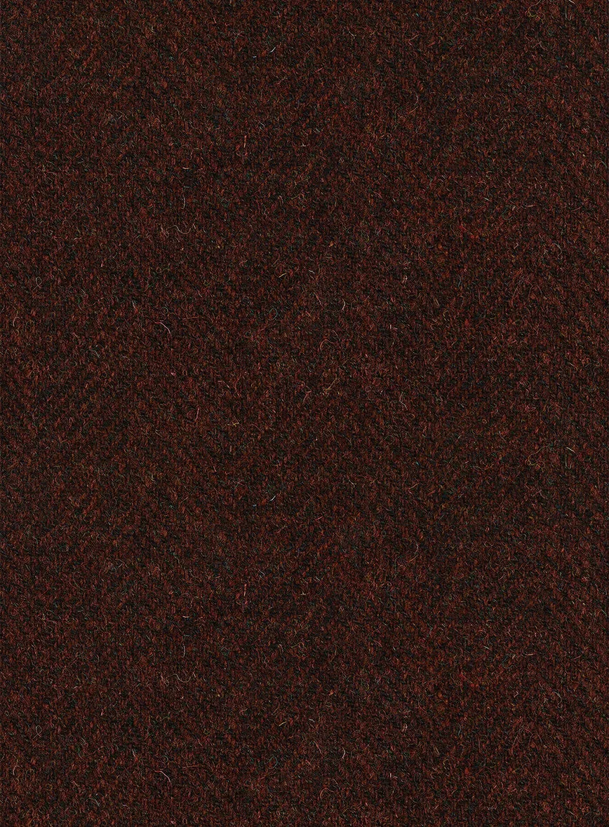 Harris Tweed Wide Herringbone Rust Pants