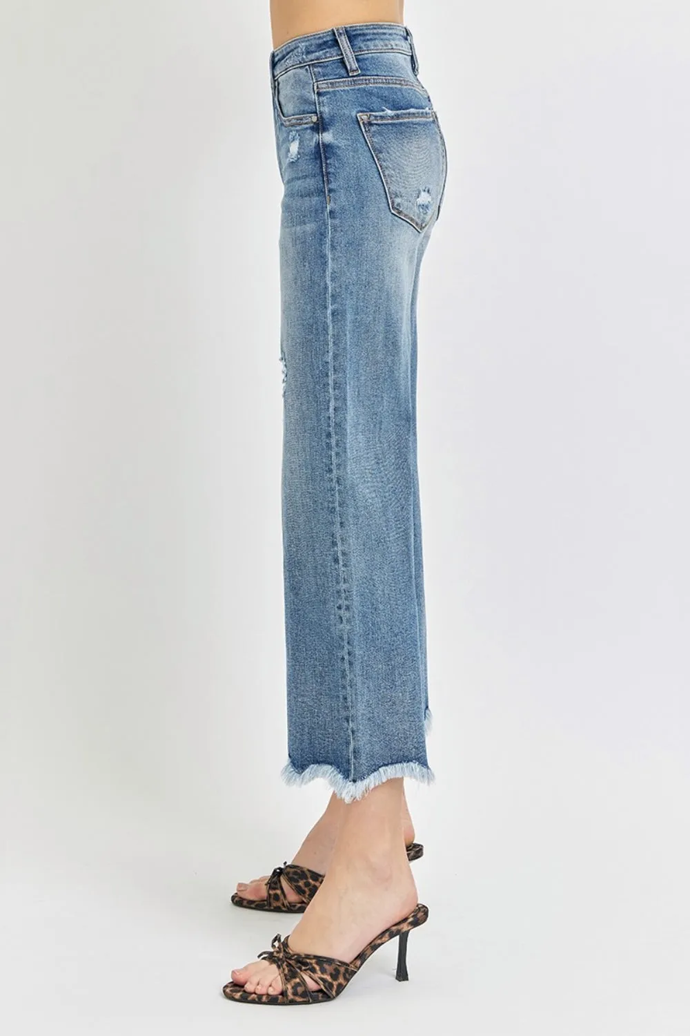 High Rise Cropped Flare Jeans