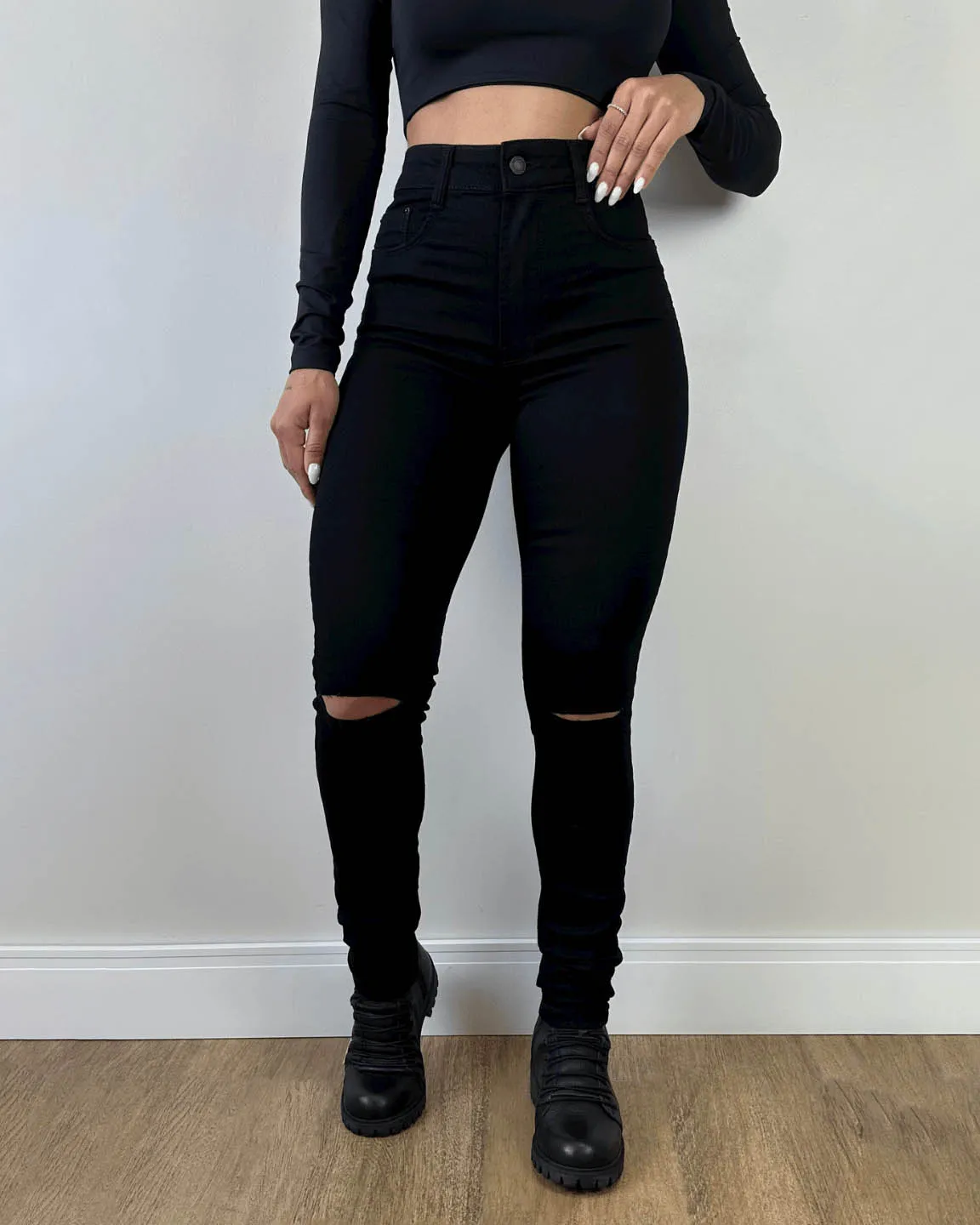 High-Waist Skinny-Jeans