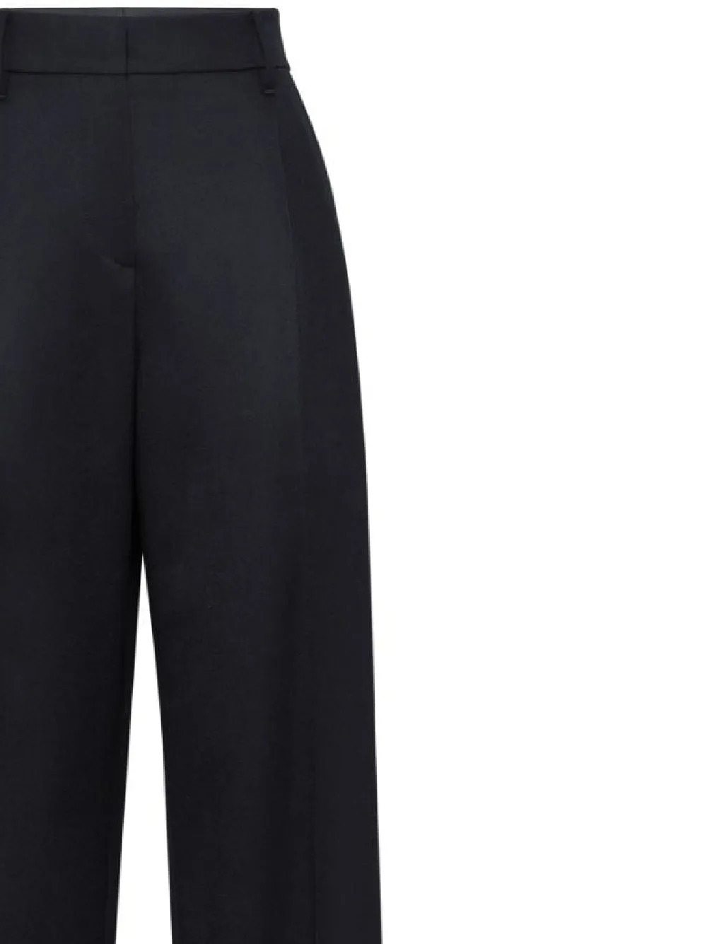 High-Waisted Wool-Cashmere Trousers