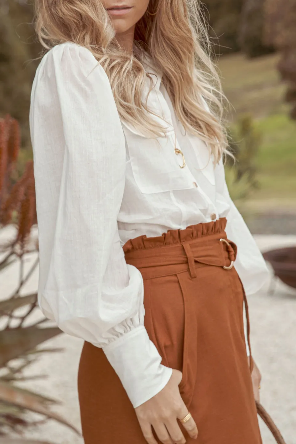 Highland Ivory Puff Sleeve Blouse