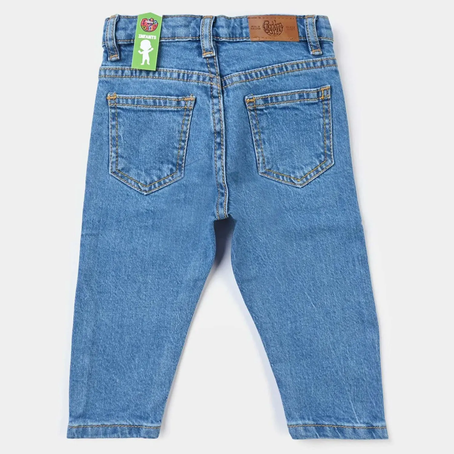 Infant Boys Denim Stretch Pant Daddys Little Dude T&J-Ice Blue