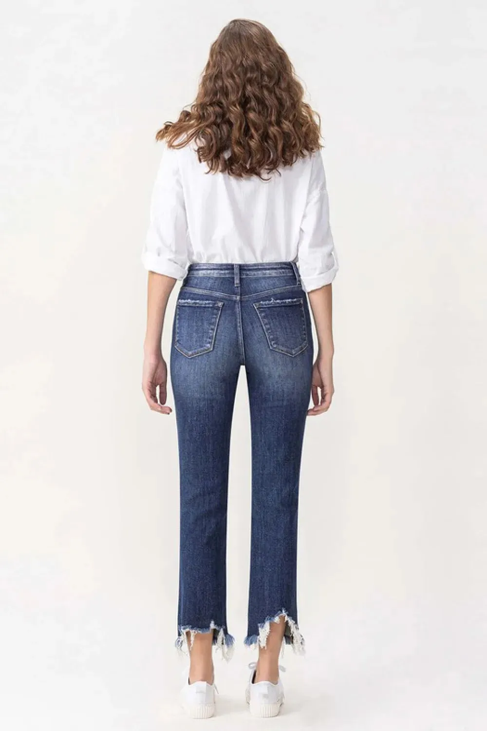 Jackie Full Size High Rise Crop Straight Leg Jeans