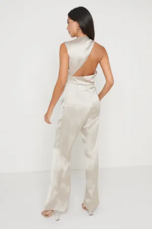 Jett Backless Jumpsuit - Taupe