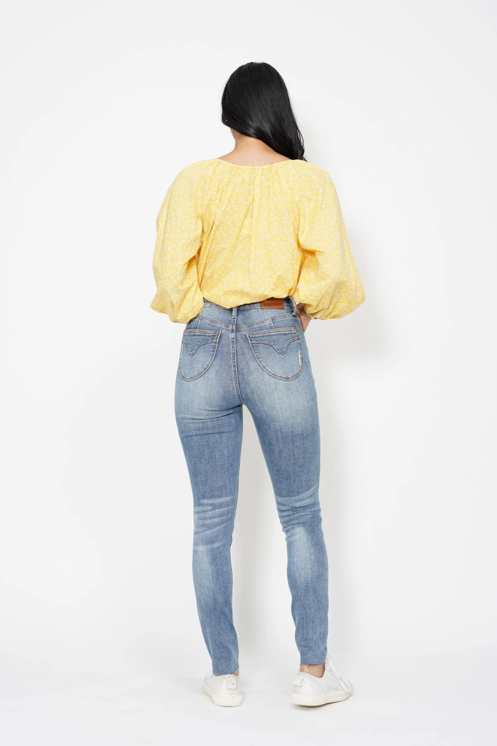 Judy Blue || Leena High Waisted Tummy Control Vintage Shield Pockets Skinny Jean