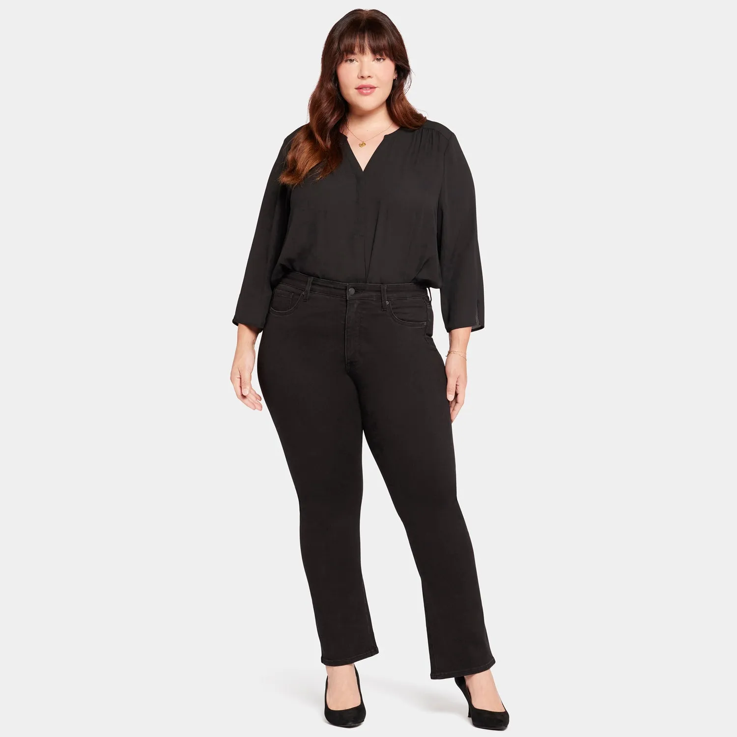 Le Silhouette Slim Bootcut Jeans In Petite Plus Size - Stellar