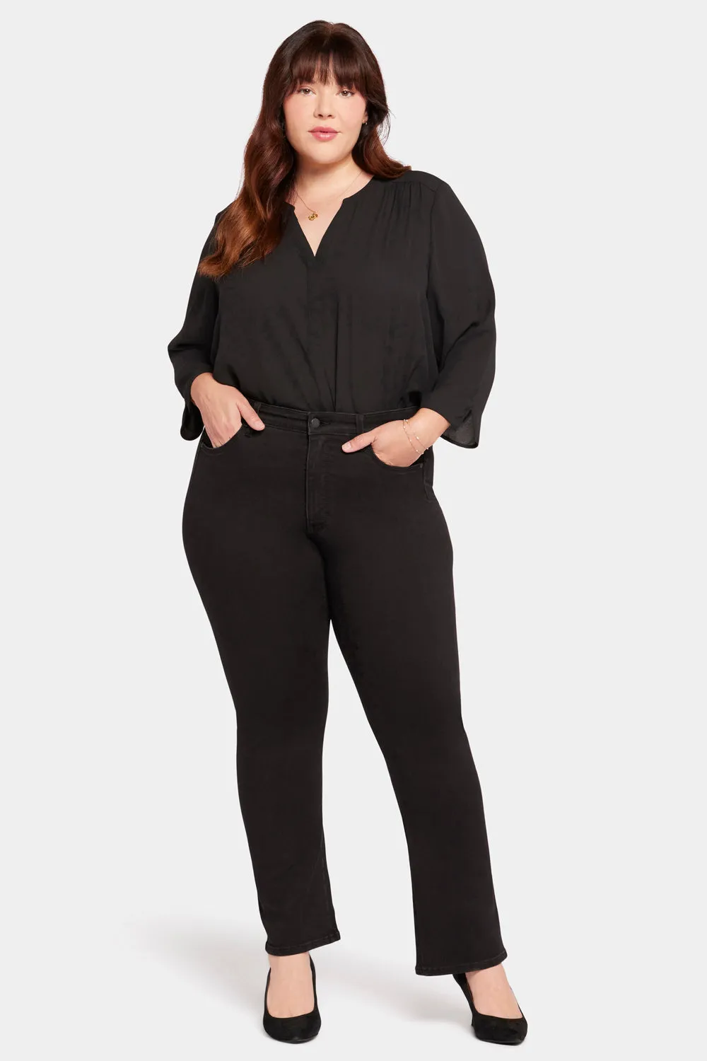 Le Silhouette Slim Bootcut Jeans In Petite Plus Size - Stellar