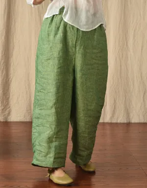 Leisure Pure Linen Wide Leg Trousers