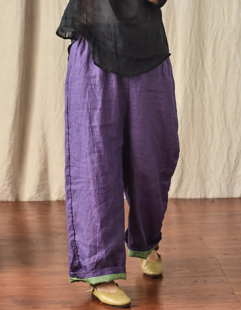 Leisure Pure Linen Wide Leg Trousers