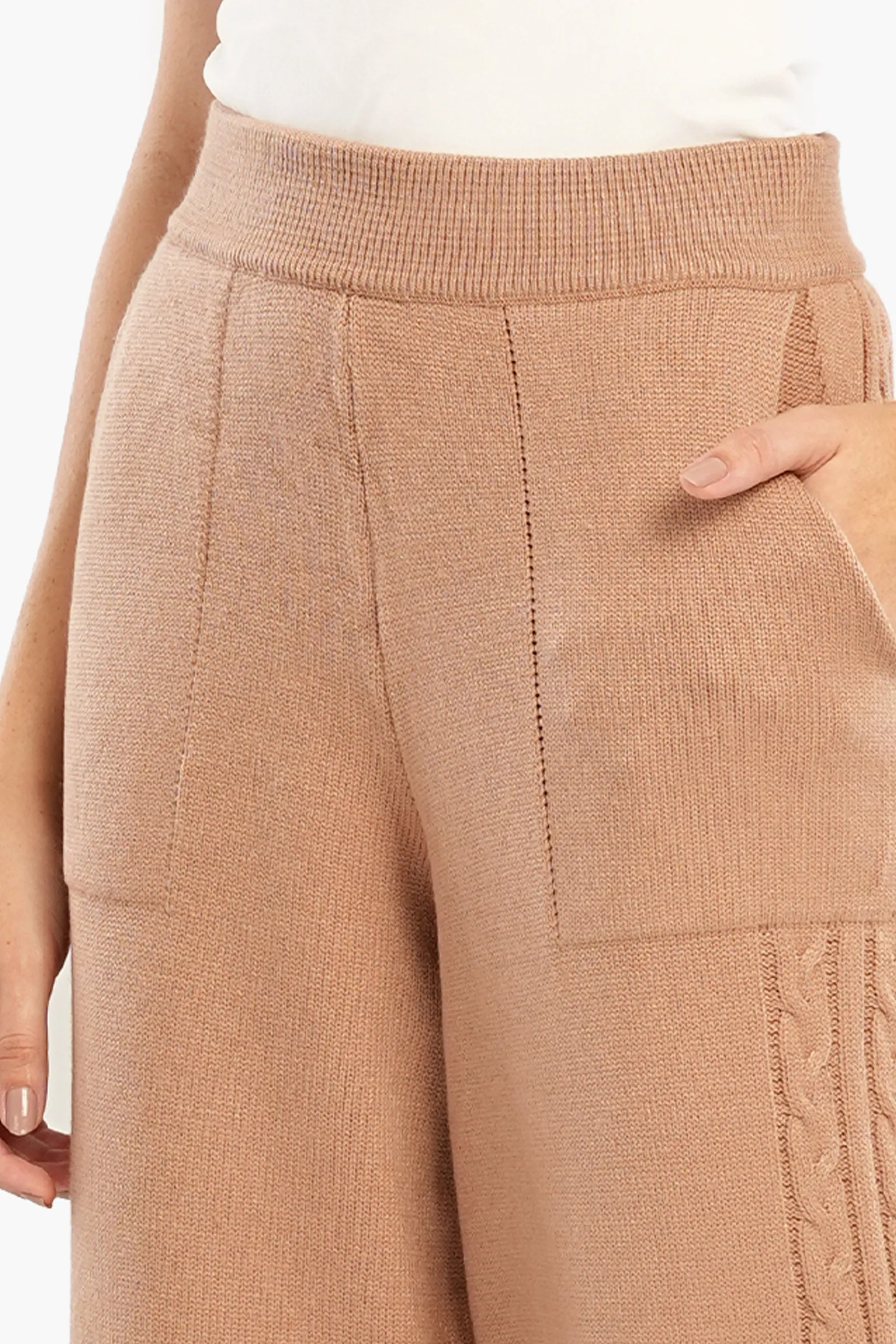 Lounge Pants with Cable Knit