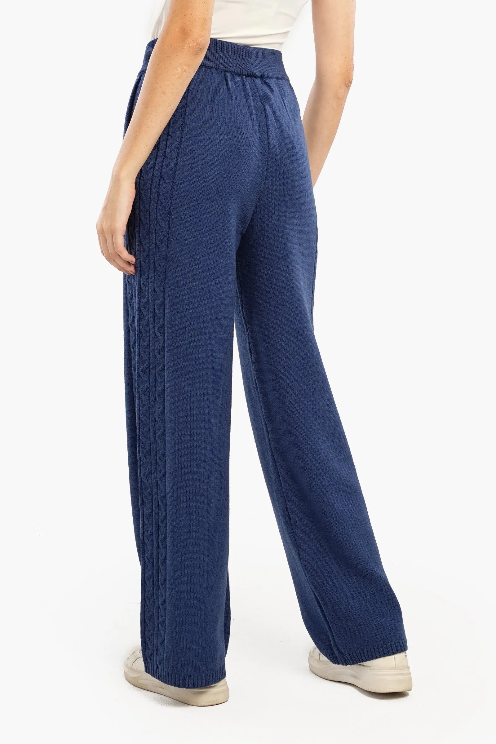 Lounge Pants with Cable Knit