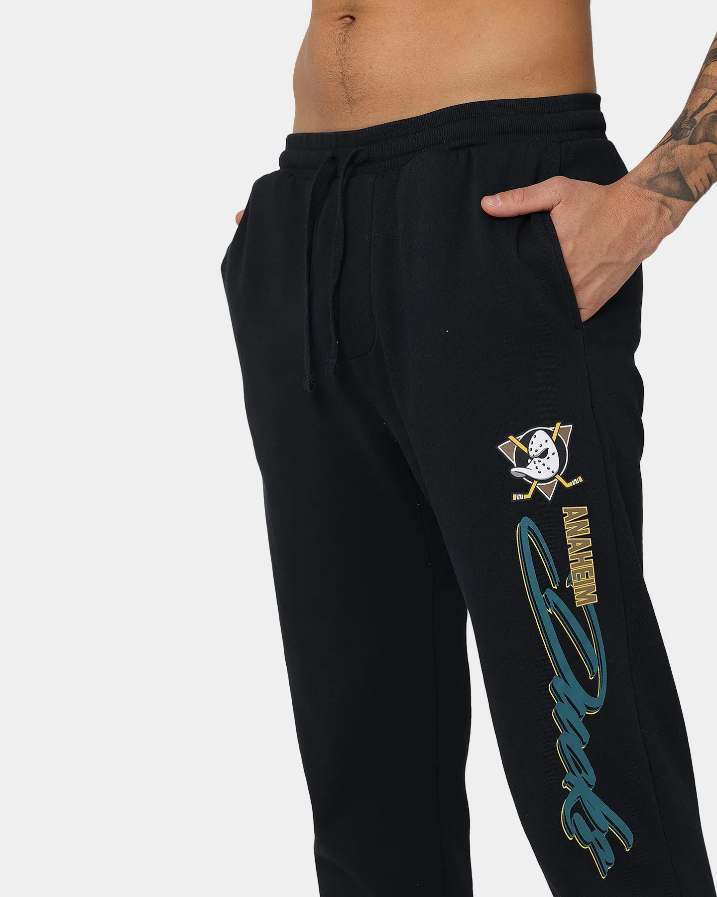 Majestic Athletic Anaheim Ducks Fly Track Pants Faded Black