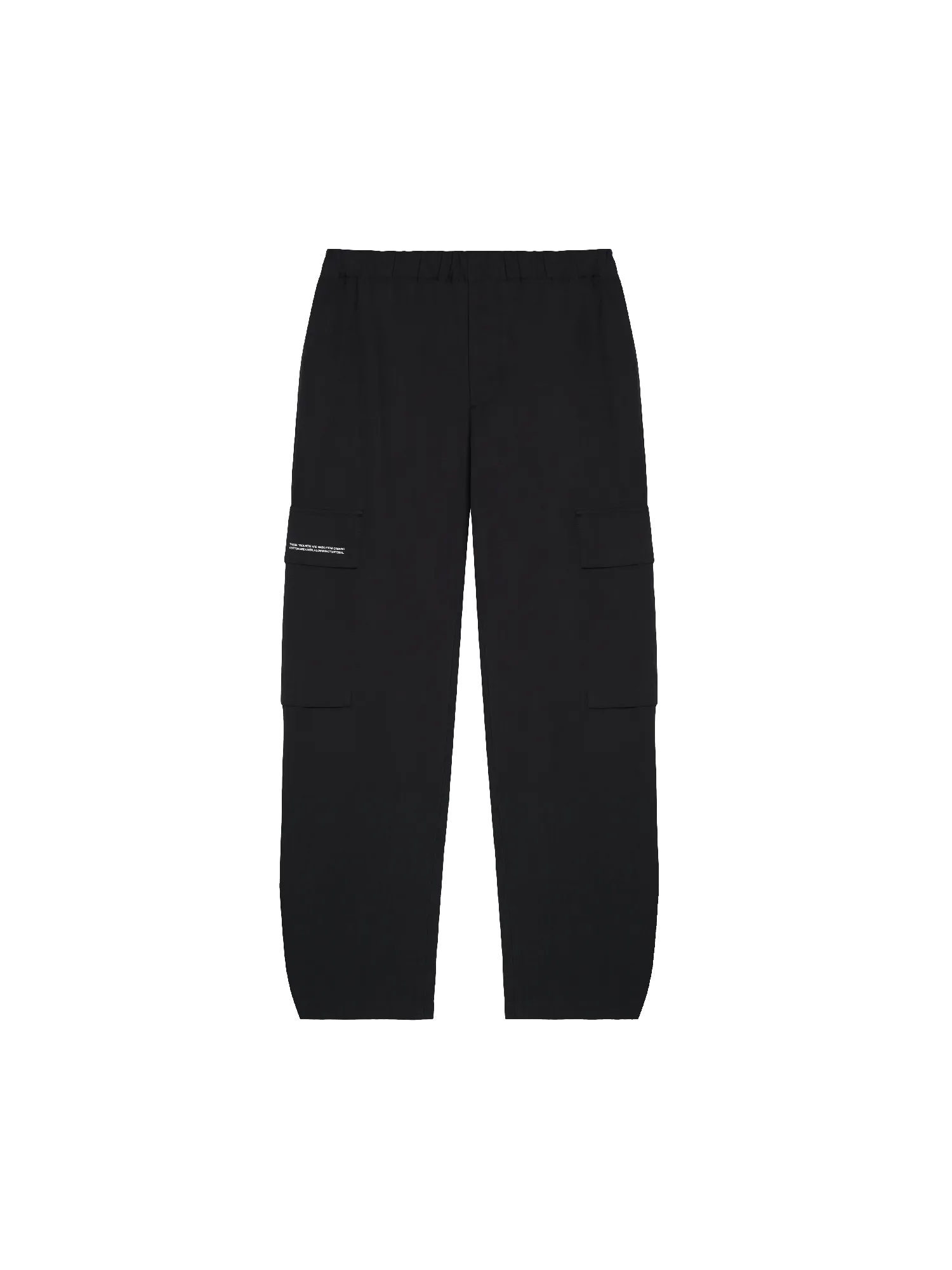 Mens Organic Cotton Linen Cargo Pants—black